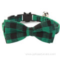 Multicolor Plaid Printing Removable Bow Tie Cat Collar